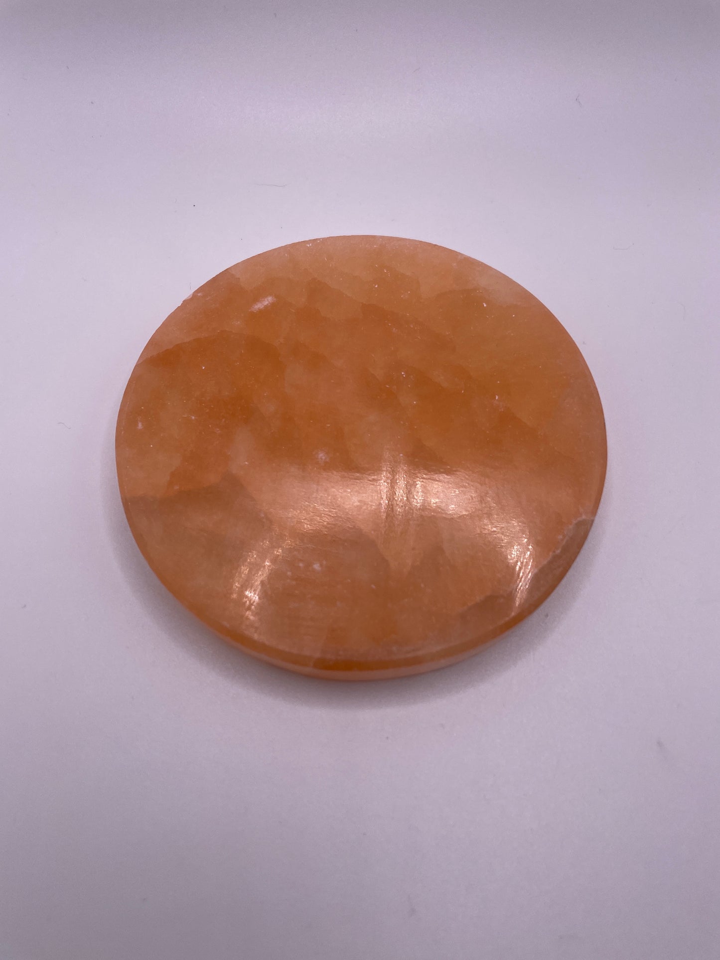 Orange Selenite 3” - 4” Round Plate
