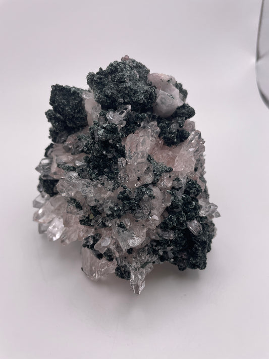 Large Pink Lemurian Quartz Cluster