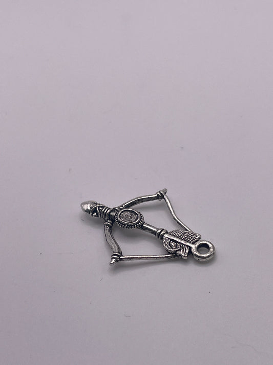 Pewter Bow & Arrow Charm 1.30
