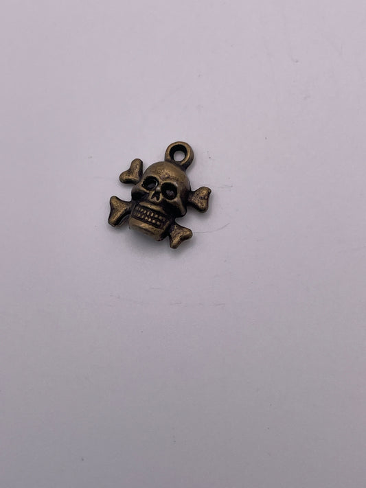 Pewter Skull & Crossbones Charm .95