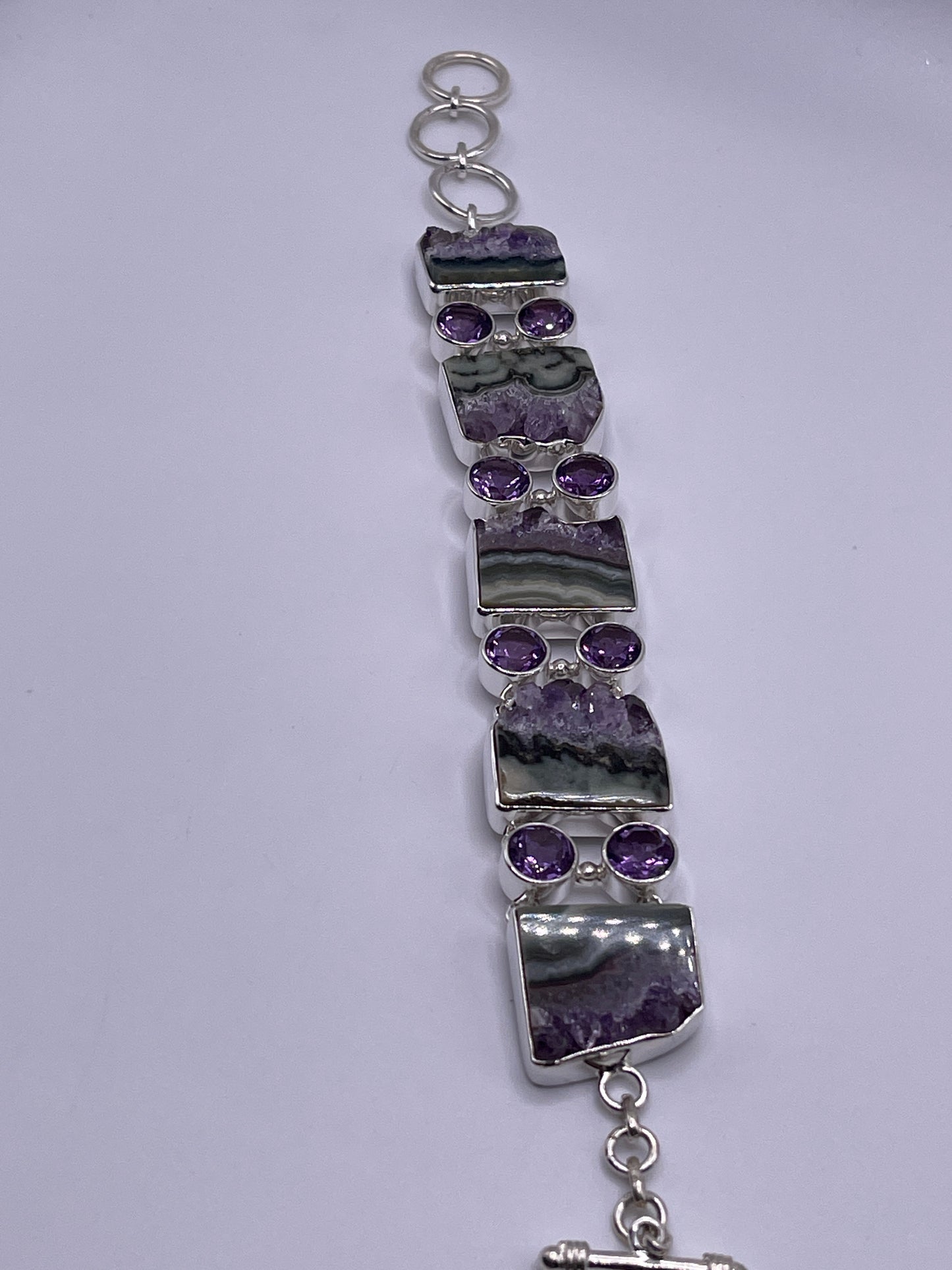 Amethyst Sliced Statement Bracelet