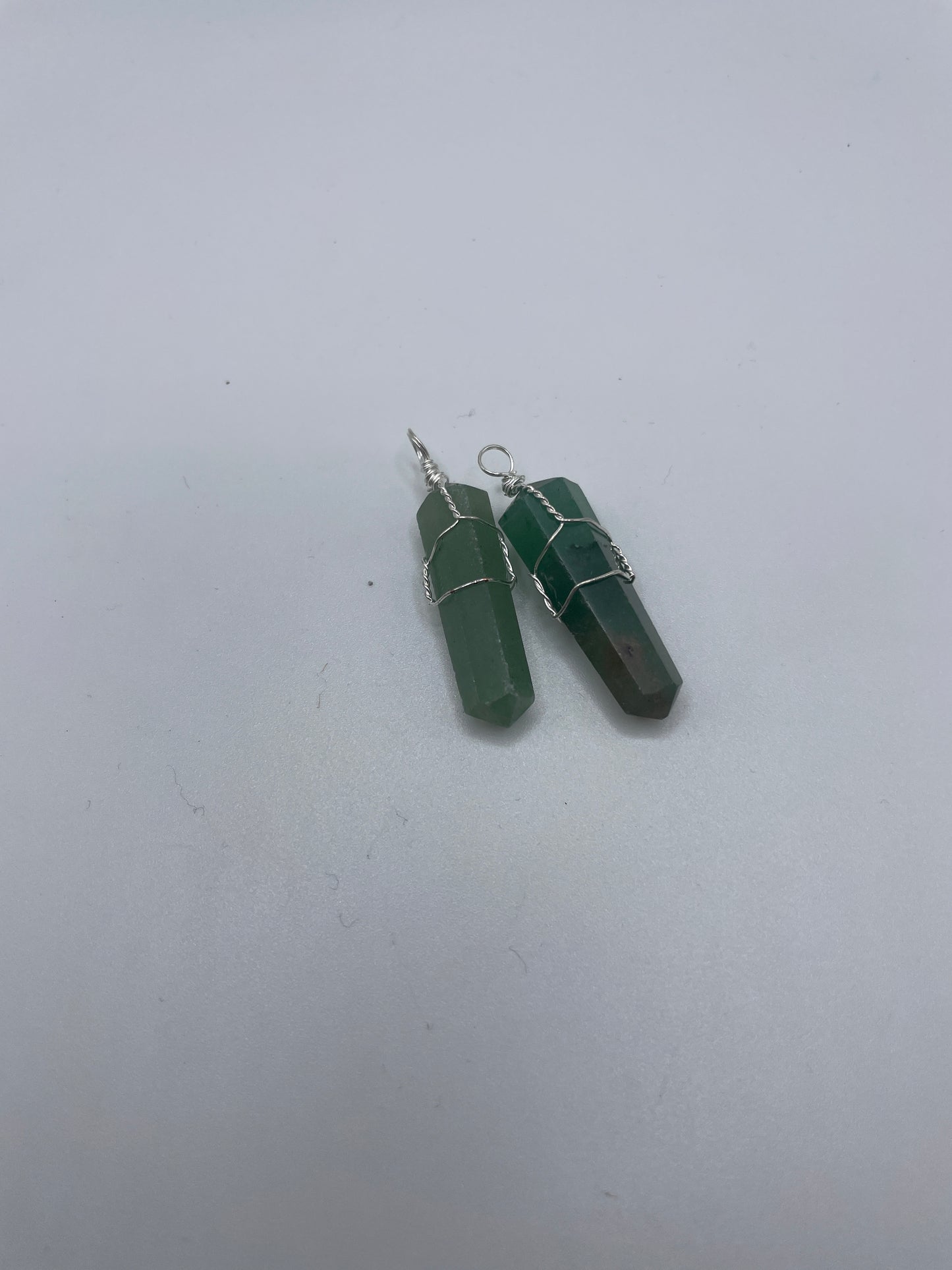 Green Aventurine Wire Wrapped Point Pendant