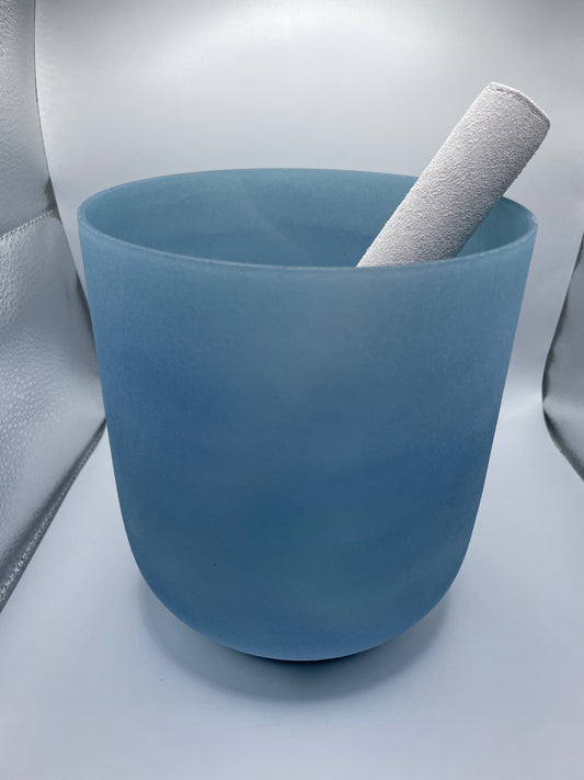 Sapphire & Quartz Alchemical Infusion Crystal Singing Bowl 6” G