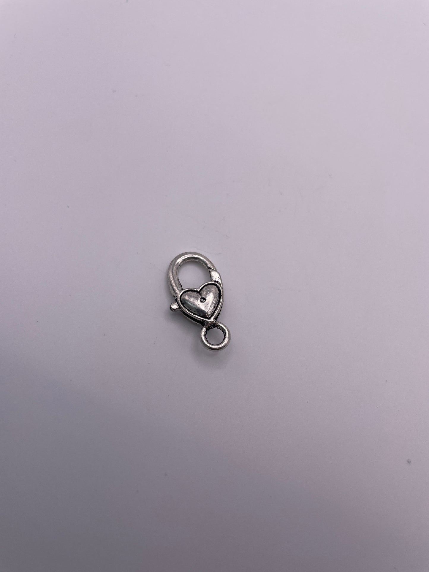 Pewter Heart Lobster Clasp 1.30