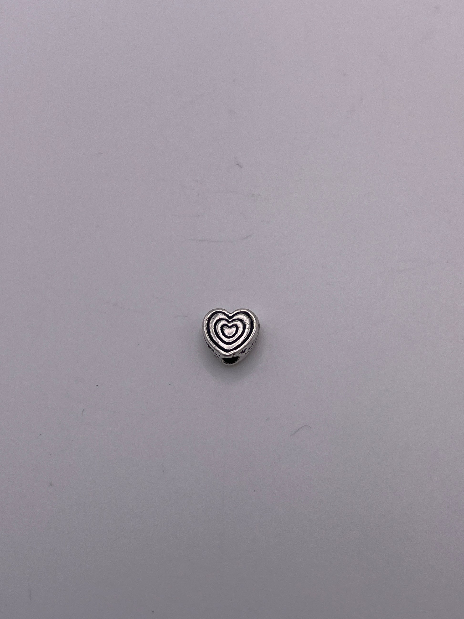 Pewter Heart Bead .45