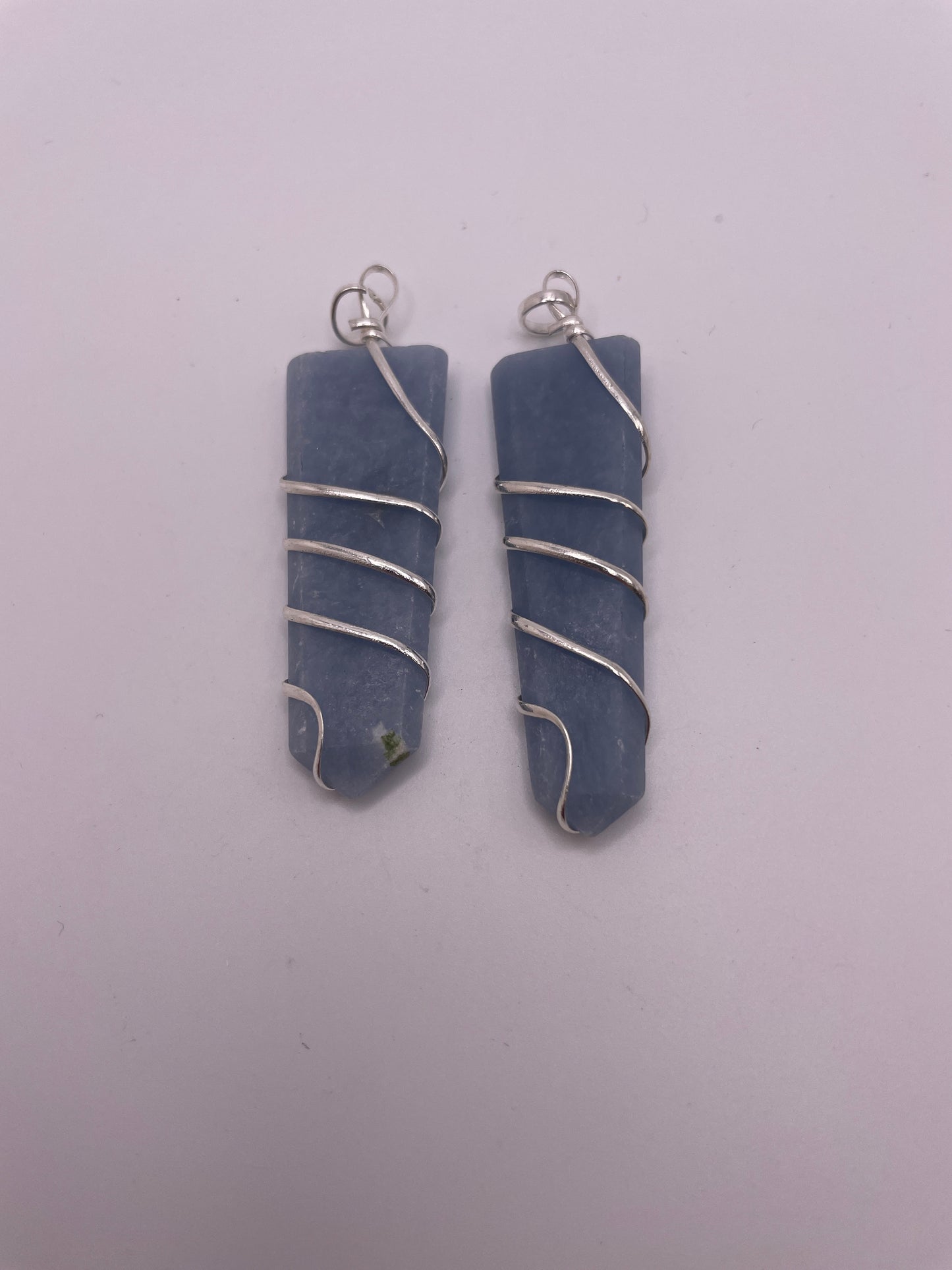 Angelite Point Pendant Spiral