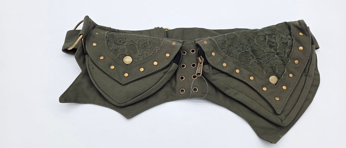 Green Lace 2 Bag Waist Pack