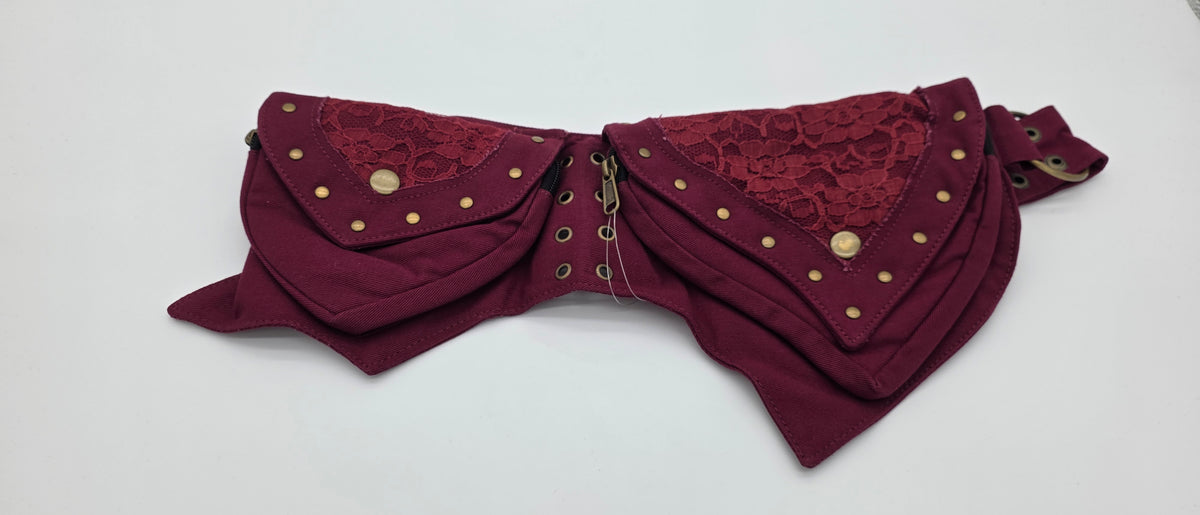 Red Lace 2 Bag Waist Pack
