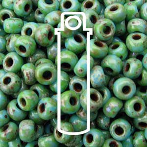 11/0 ROUND PICASSO SEAFOAM GREEN MATTE-APPRX 23GM/ TB 11-94514-TB