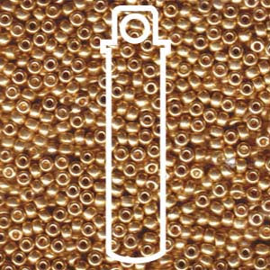 8/0 GALVANIZED GOLD MIYUKI APPRX 22GM TUBE 8-91052-TB2333333333