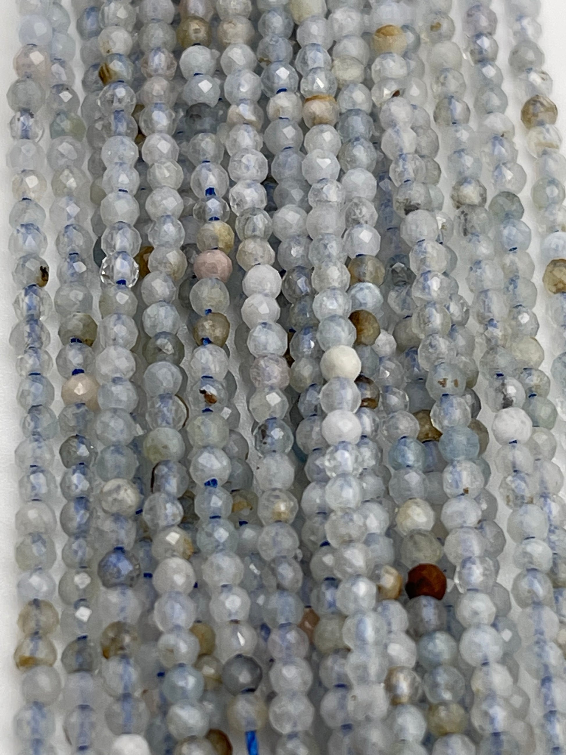 2mm Faceted Topaz Bead Strand.